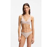 BOSS Slip taille basse en dentelle avec touches d'or - Style THONG_B LACE, 50566686 Beige clair M
