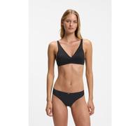 BOSS Slip taille basse en dentelle avec touches d'or - Style THONG_B LACE, 50566686 Noir L
