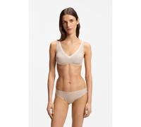BOSS Slip taille basse en microfibre avec bordures en contraste - Style HIPSTER_B.MIRAGE, 50556256 Beige clair M
