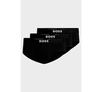 BOSS Slip homme HipBr 3P One - Lot de 3 en jersey coton stretch Noir XL