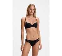 BOSS Soutien-gorge à armatures en dentelle avec bretelles doubles - Style DEMI_BLOSSOM, 50556310 Noir 85C