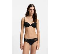 BOSS Soutien-gorge à armatures en dentelle avec bretelles doubles - Style DEMI_BLOSSOM, 50556310 Noir 90C