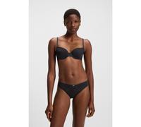 BOSS Soutien-gorge à armatures en microfibre avec empiècements en dentelle - Style DEMI_B.PURE, 50545336 Noir 85D
