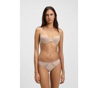 BOSS Soutien-gorge à armatures en microfibre avec empiècements en dentelle - Style DEMI_B.PURE, 50545336 Beige clair 100D