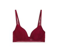 BOSS Soutien-gorge à décolleté plongeant en microfibre avec dentelle motif pivoine - Style HALF PAD_PEONY LACE, 50545332 Rouge sombre 95D