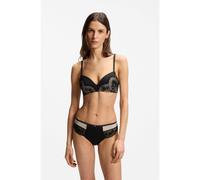 BOSS Soutien-gorge à garnissage en dentelle et tulle - Style SOFT PUSH UP_AURORA, 50566452 Noir XS