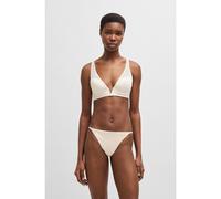 BOSS Soutien-gorge triangle en dentelle monogrammée avec garniture métallique - Style TRIANGLE B LACE, 50520390 Blanc 105B