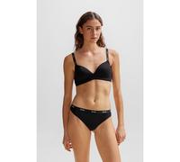 BOSS Soutien-gorge triangle en jersey stretch avec bretelles à logo - Style TRIANGLE PADDED CI, 50502739 Blanc / Noir XS