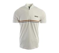 Hugo - T-shirt zippé en jersey - Homme - Tops - Blanc - Taille: S