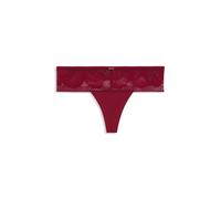 BOSS String en microfibre avec dentelle motif pivoine - Style THONG_ PEONY LACE, 50545044 Rouge sombre XS
