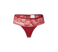 BOSS String en microfibre avec dentelle motif pivoine - Style THONG_ PEONY LACE, 50545044 Rouge sombre XS