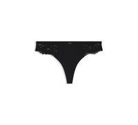 BOSS String taille régulière en dentelle avec plis en mesh - Style THONG_BLOSSOM, 50556195 Noir XL
