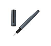 BOSS Stylo-plume en aluminium gris avec gravure à effet maillé - Style Fountain pen Arche Pattern Grey, 58837087 Gris pcs.