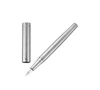 BOSS Stylo-plume en laiton chromé à rayures horizontales - Style Fountain pen Loop Stripes Chrome, 58837073 Argent pcs.