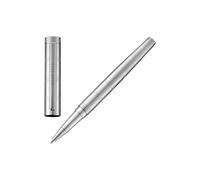 BOSS Stylo roller en laiton chromé à rayures horizontales - Style Rollerball pen Loop Stripes Chrome, 58837075 Argent pcs.