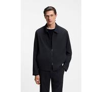 BOSS Surchemise coupe décontractée en laine mélangée compacte - Style P-Carper-WG-PK-262F, 50559295 Bleu foncé 54