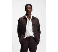 BOSS Surchemise coupe décontractée en lin - Style C-Carper-OS-262F, 50561584 Marron foncé 52