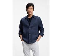 BOSS Surchemise coupe décontractée en twill de lin italien - Style H-CAI-K-3P-262, 50561615 Bleu foncé L