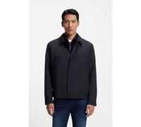 BOSS Surchemise Relaxed en lin mélangé à teneur en laine - Style P-Carper-Coach-WG261, 50556776 Bleu foncé 56