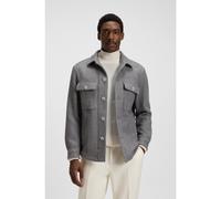 BOSS Surchemise Relaxed en tissu à chevrons - Style C-Carper-OS-253F, 50551691 Argent 110