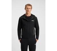 BOSS Sweat à capuche Actif zippé en gabardine stretch avec technologie thermorégulatrice - Style Sicon TOC, 50542948 Noir XS