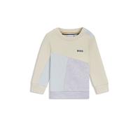 BOSS Sweat à capuche color block en polaire de coton mélangé pour enfant - Style J52459/21C02A, J52459 Beige clair 74