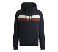 BOSS Sweat à capuche d’équitation en coton stretch italien avec fermeture éclair - Style RIVER ZIP HOODIE SKY CAPTAIN, B6M1201 Bleu foncé XS
