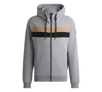 BOSS Sweat à capuche d’équitation en coton stretch italien avec fermeture éclair - Style RIVER ZIP HOODIE SKY CAPTAIN, B6M1201 Argent XXL