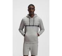 BOSS Sweat à capuche en coton mélangé à rayures - Style Soody Zone, 50545244 Gris 6XL