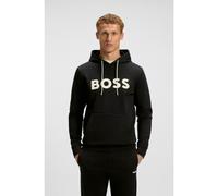BOSS Sweat-shirt 'Soody Zone 10' écru / noir, Taille XXL