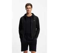 BOSS Sweat à capuche en molleton de coton avec fermeture éclair contrastante - Style Authentic Jacket H, 50545573 Noir S