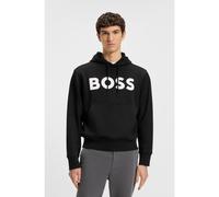 BOSS Sweat à capuche en molleton de coton avec logo oversize - Style Webasic_hood, 50523074 Noir S