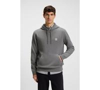 BOSS Sweat à capuche en molleton de coton avec patch logoté - Style Wetalk, 50509314 Gris L