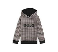 BOSS Sweat à capuche en polaire de coton mélangé à motif imprimé pour enfant - Style J52357/09B04A, J52357 Noir 114