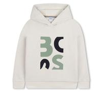 BOSS Sweat à capuche enfant J52972/21C04A – polaire, logo graphique – Beige clair 138