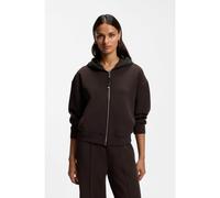 BOSS Sweat à capuche Loose zippé en jersey scuba - Style Egani, 50568534 Marron foncé M