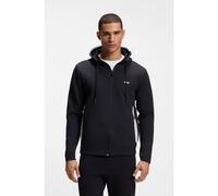 BOSS Sweat à capuche zippé en coton mélangé avec détails contrastants - Style Saggy 1_IN, 50569049 Bleu foncé XL