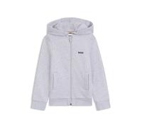 BOSS Sweat à capuche zippé en coton mélangé avec logo imprimé pour enfant - Style J52321/A3208A, J52321 Gris chiné 126