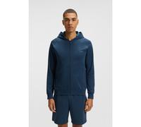 BOSS Sweat à capuche zippé en coton stretch avec logo brodé - Style Mix&Match Jacket H, 50515313 Bleu S