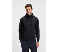 BOSS Sweat à capuche zippé en coton stretch avec logo imprimé - Style Saggy, 50506161 Bleu foncé 4XL