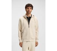 BOSS Sweat à capuche zippé en coton stretch avec logo imprimé - Style Saggy, 50506161 Naturel 5XL
