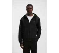 BOSS Sweat à capuche zippé en coton stretch avec logo imprimé - Style Saggy, 50506161 Noir XS