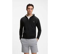 BOSS Sweat à capuche zippé en coton stretch avec passepoils contrastants - Style Mix&Match Jacket H, 50515392 Noir XS