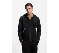 BOSS Sweat à capuche zippé en molleton de coton avec imprimé à rayures emblématiques - Style C-Spence 10, 50555115 Noir XXL