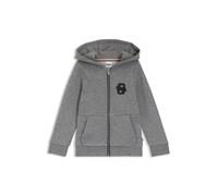 BOSS Sweat à capuche zippé en polaire avec monogramme Double B pour enfant - Style J52320/A4604A, J52320 Gris sombre 114