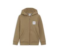 Boss - Sweat Zippé À Capuche - Dark Taupe - Garçon - 10 Ans