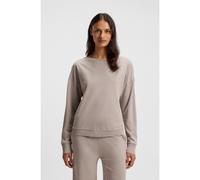BOSS Sweat à col bateau en jersey mélange avec plaque logo - Style Embrace_Sweatshirt, 50557295 Beige clair L