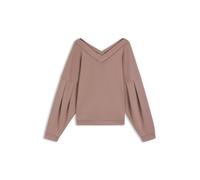 BOSS Sweat à col V et manches ballon - Style Scuba_Sweatshirt, 50545647 Brun chiné M