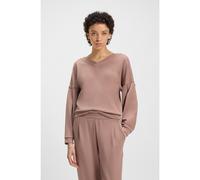 BOSS Sweat à col V et manches ballon - Style Scuba_Sweatshirt, 50545647 Brun chiné XL