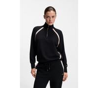 BOSS Sweat à encolure zippée avec inserts contrastants - Style Mirage_Sweatshirt, 50557207 Noir XS